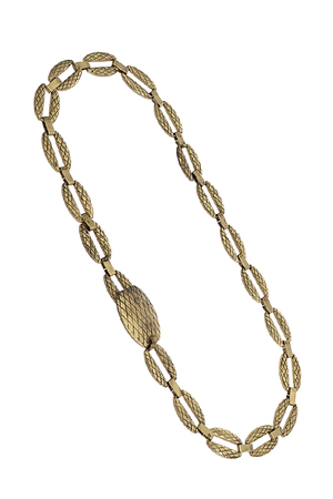 Metal Checker Line Chain Belt