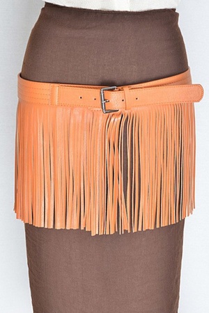 Western Belt with Fringed Detail