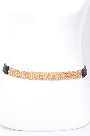 Simple Solid Thin Chain Belt