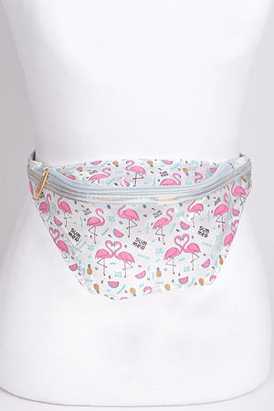 Flamingo Clear Fanny Pack