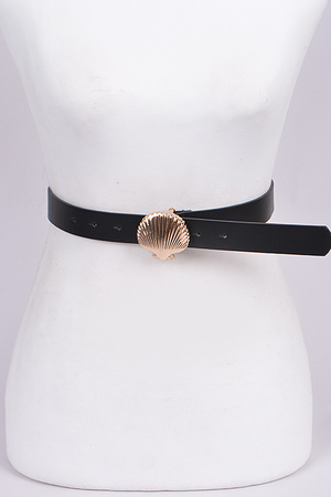 Plain Belt With Seashell Pendant