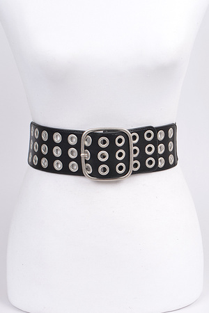 Studded Hole Buckle Belt