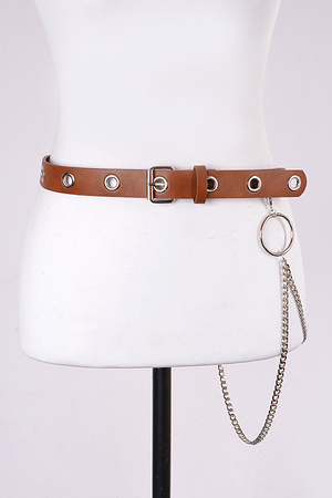 Fashion Belt with Circle Chain Strap.