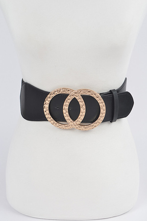 Hammered Metal Double RingLoop Belt