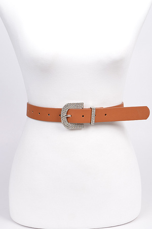 Rhinestone Buckle Belt