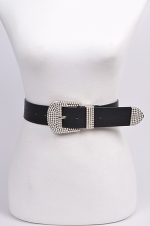 Pearls On Buckle Belt