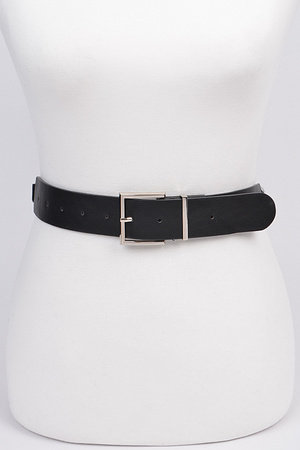 Chain Back Detailed Metal Buckle Belt