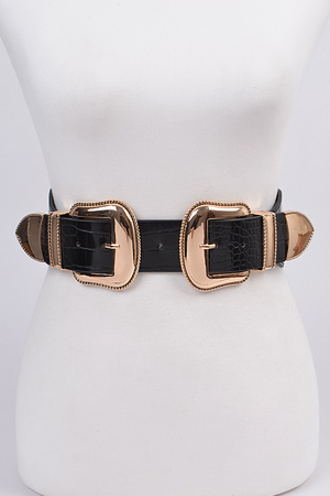 Metal Leather Buckle Belt.