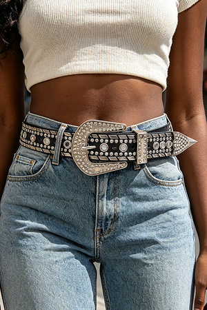 Rhinestone&Studded Belt.