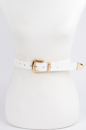 Metal Faux leather Belt.