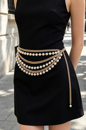 Oversize Layered Chain Belt