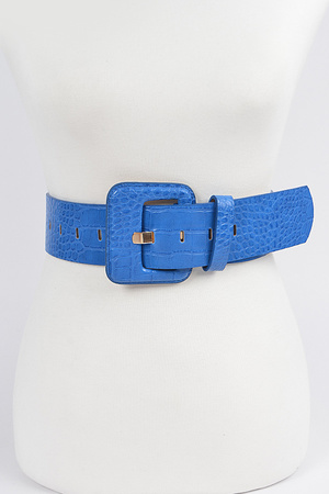 Faux Croc Leather Waist Belt.