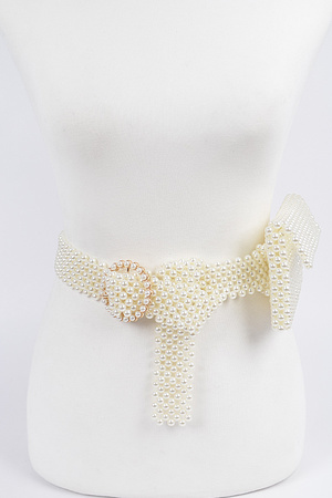 Handmade Faux Pearl Belt Bag.