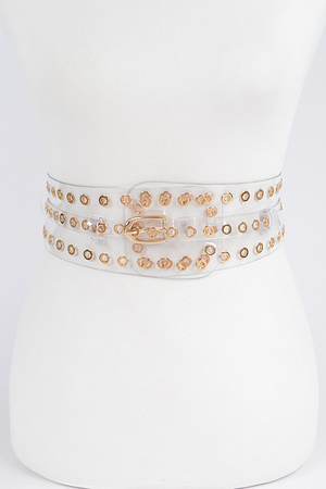 Eyelet Transparent Waist Belt