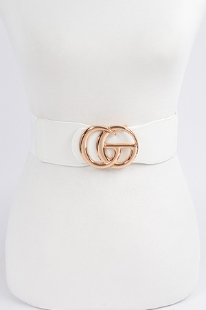 Faux Leather Elastic Belt