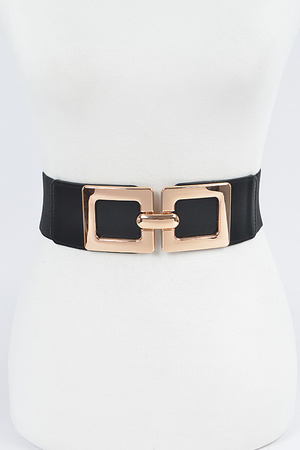 Two Square Buckle Elastic Belt.