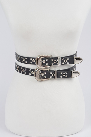 Studded Two in One Waist Belt
