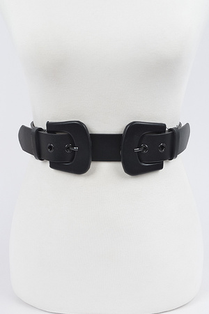 Colored Two Buckle Waist Belt