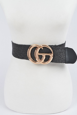 CG Buckle Stretch Straw Belt