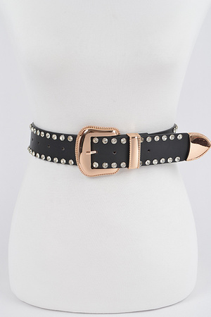 Rhinestone Trimed Multi Metal Belt