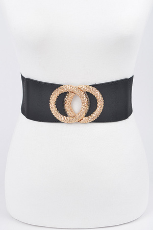 Big Metal Buckle Elastic Belt