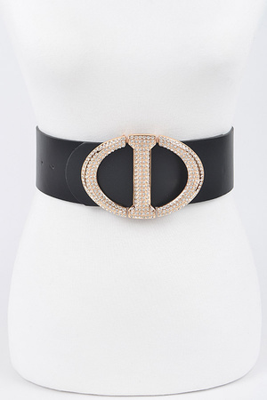 Rhinestone Buckle Waist Belt