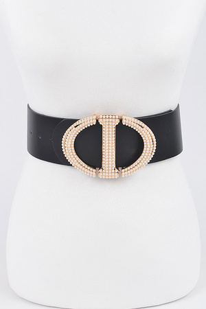 Pearl Buckle Waist Belt