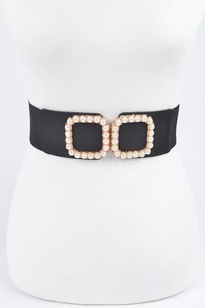 Pearl Buckle Elastic Belt