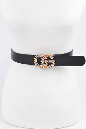 Rhinestone Buckle Belt
