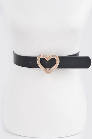 Rhinestone Buckle Belt