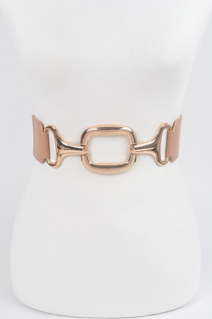Metal Buckle Stretch Waist Belt