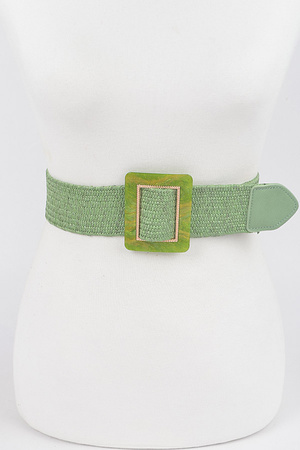 Square Buckle Stretch Belt