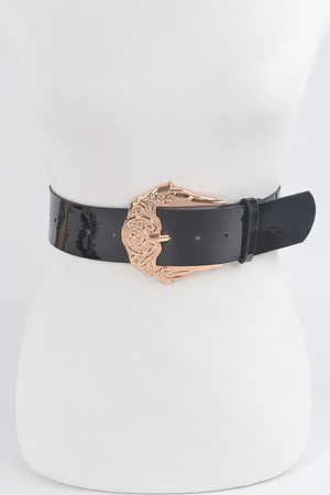 Metal Buckle Enamel Belt