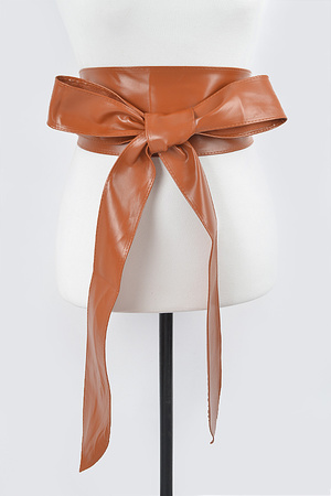 Faux Leather Kimono Belt