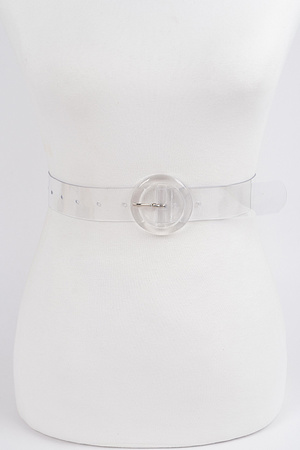 Transparent Round Buckle Belt