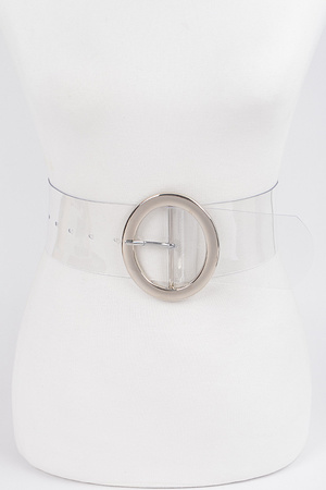 Transparent Round Buckle Belt