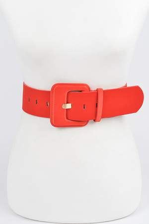 Micro Suede Wide Buckle Belt