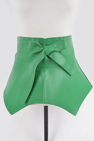 Faux Leather Skirt Belt
