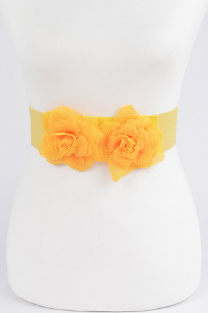 Flower Buckle Elastic Belt