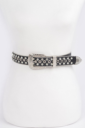 Rhinestone Multi Metal Glitter Belt