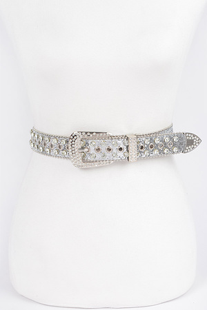 Rhinestone Multi Metal Glitter Belt