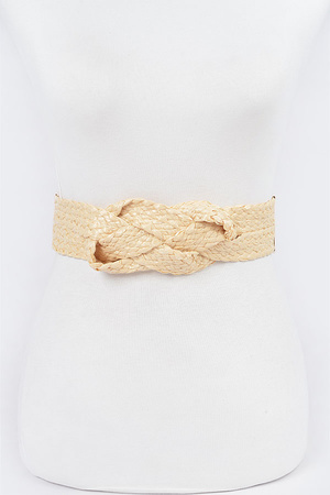 Braided Straw Elastic Belt