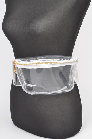 Clear Zip Front Fanny Pack