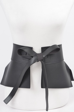 Faux Leather Skirt Belt