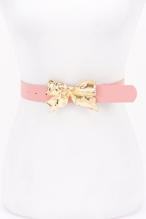 Metal Ribbon Buckle Belt