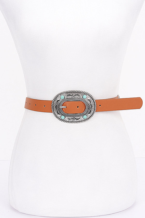 Multi Metal Vintage PU Belt