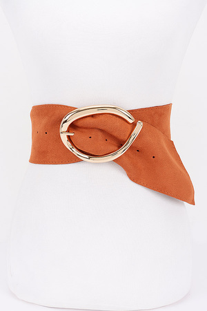 Faux Suede Metal Buckle Belt