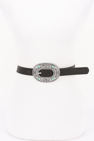 Faux Leather Multi Metal Belt