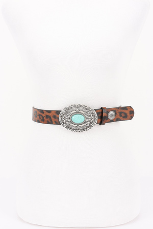 Faux Suede Multi Metal Belt