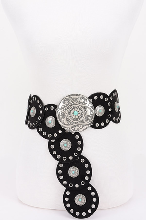 Faux Suede Disc Belt
